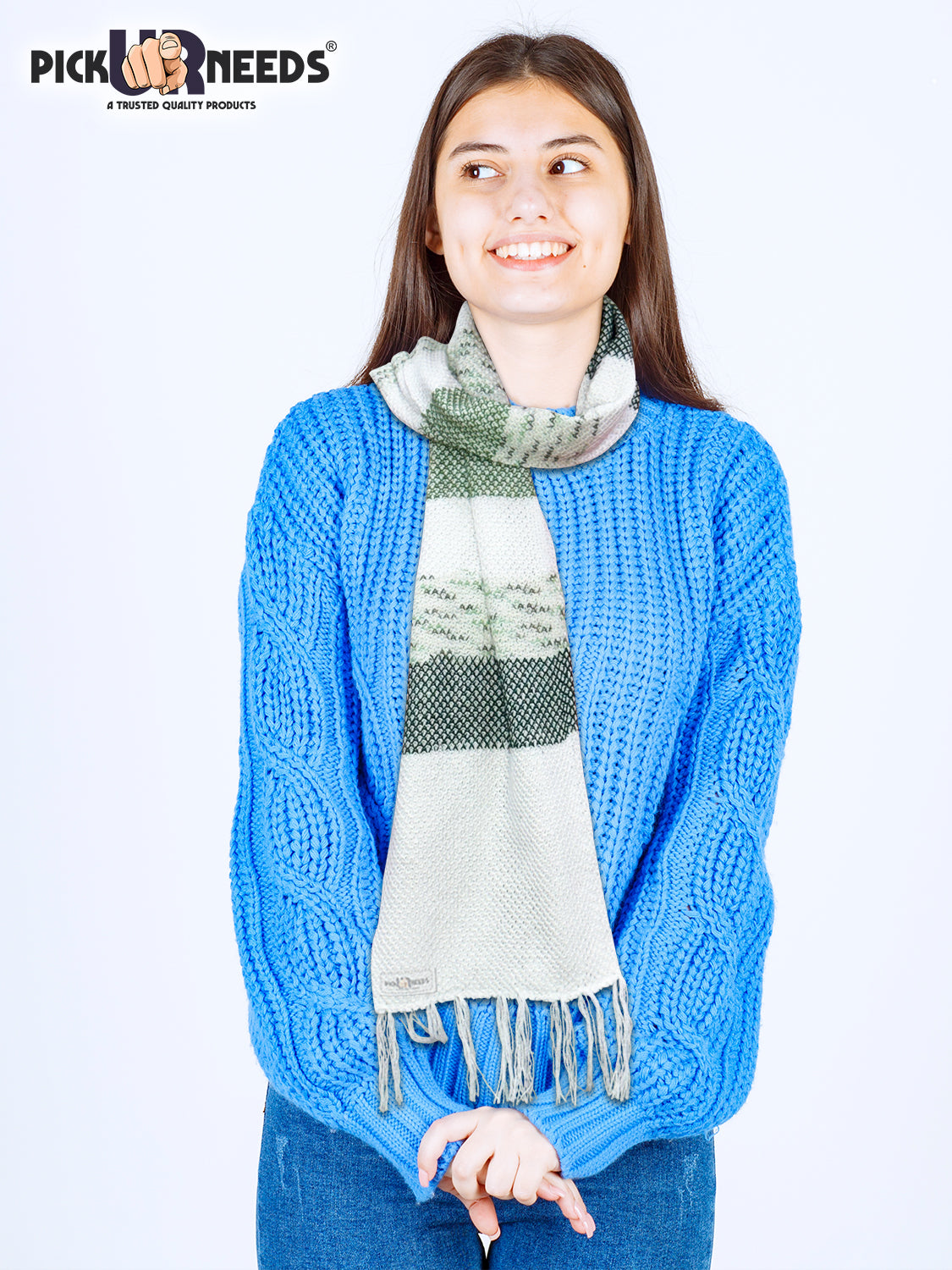 Pick Ur Needs Pure Cashmere Womens Winter Stylish Muffler Warm, Soft and Trendy Scarves for Cold W